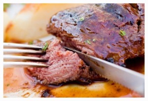 Image result for cutting steak into pieces with fork and knife