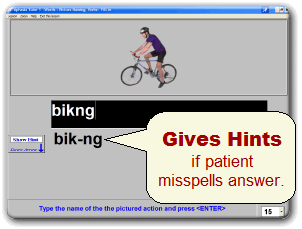 Picture naming with HINT - Aphasia Therapy Software