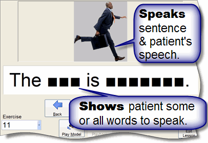 CLICK for more pictures of this Aphasia Therapy Software